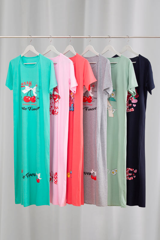 كاش مايوه قطن طويل نصف كم كود (٢٥٠)