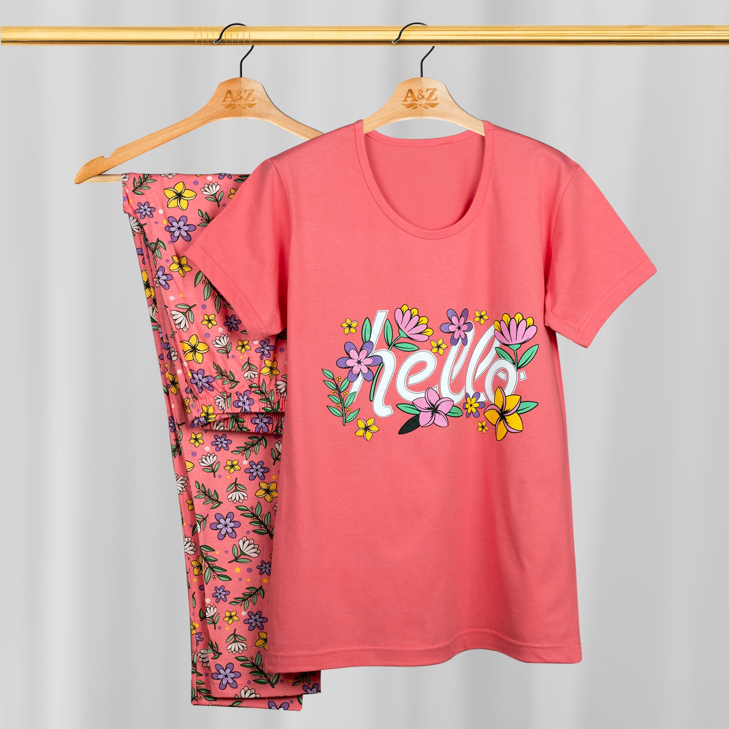 بجامة حريمي قطن  كود ١٠٢