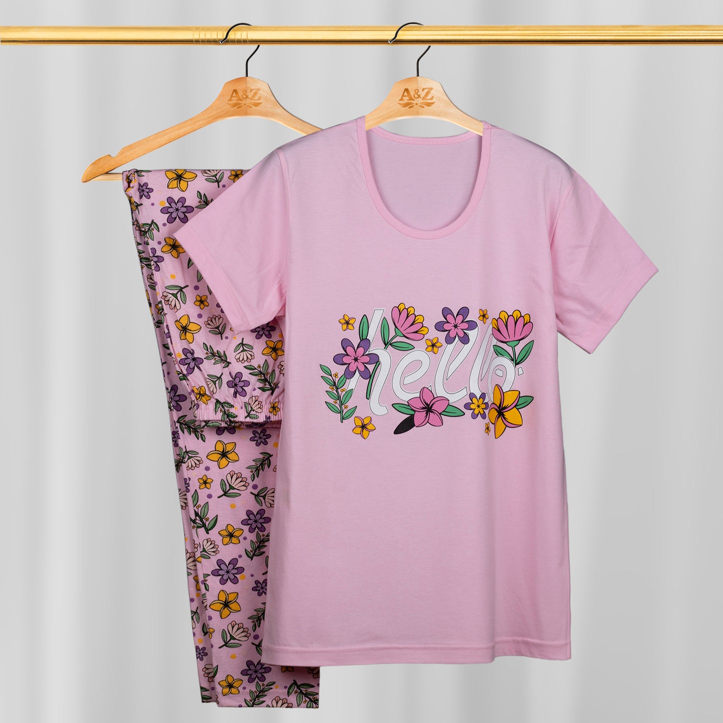 بجامة حريمي قطن  كود ١٠٢