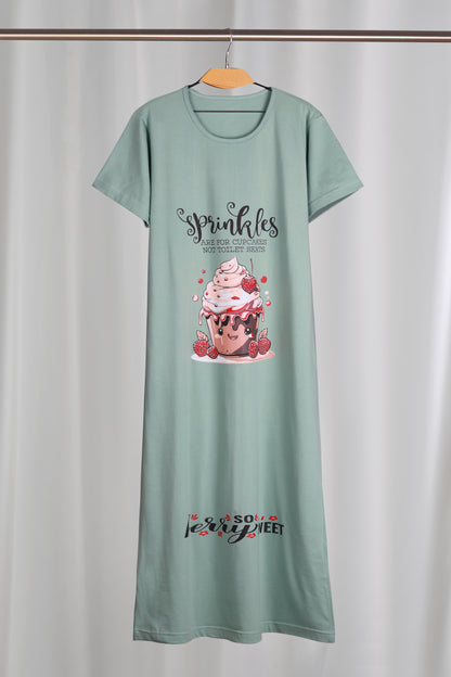 كاش مايوه قطن طويل نصف كم كود (٢٥٢)