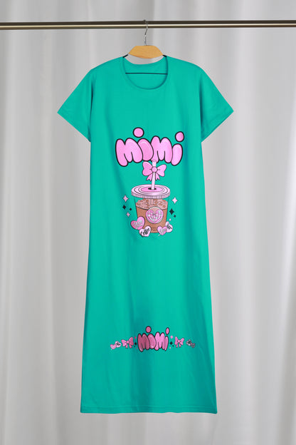 كاش مايوه قطن طويل نصف كم كود (٢٥٢)